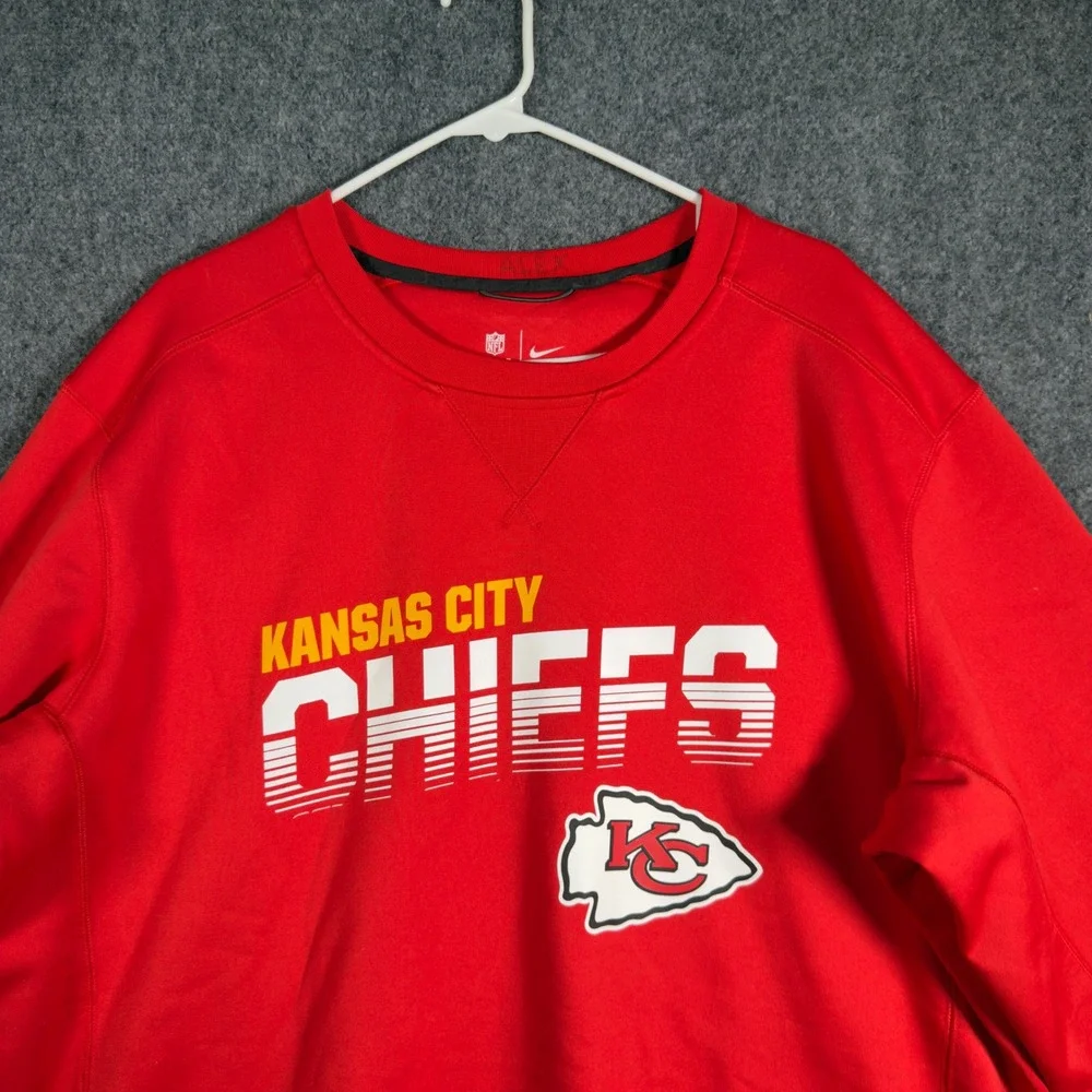 Nike Kansas City Chiefs NFL Onfield Crewneck Sweatshirt Mens XLT Team Issued